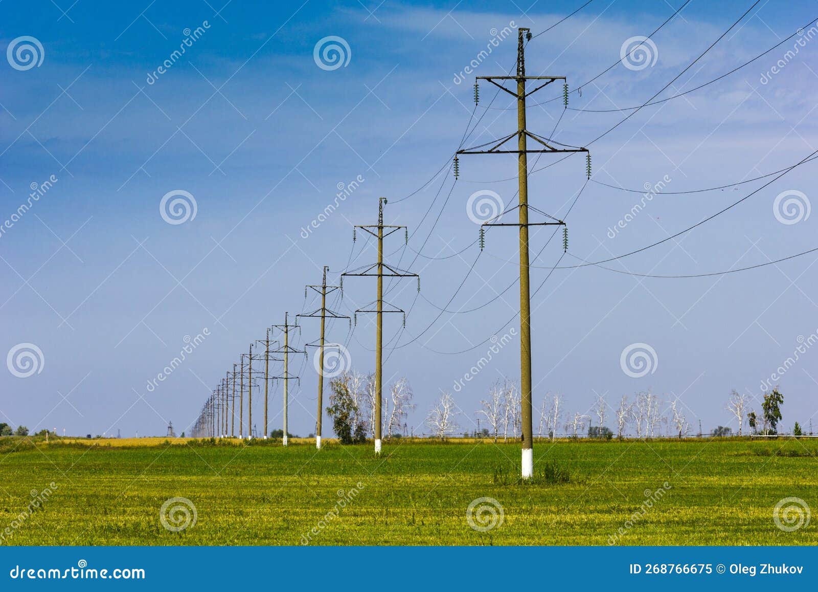 High Voltage Wires Power Transmission Lines Stock Image Image of
