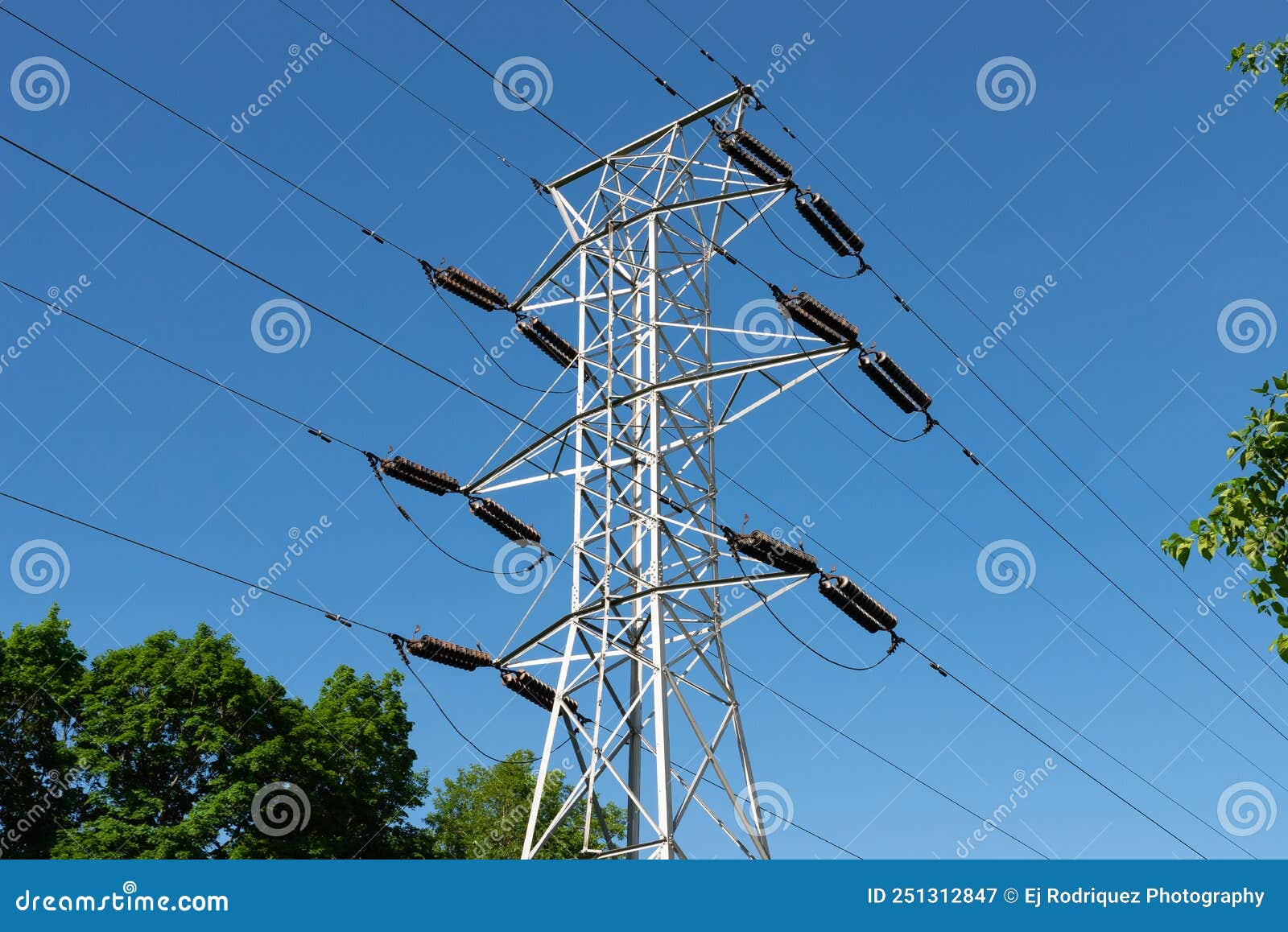 High Voltage Wires and Tower Stock Image Image of network, structure 251312847
