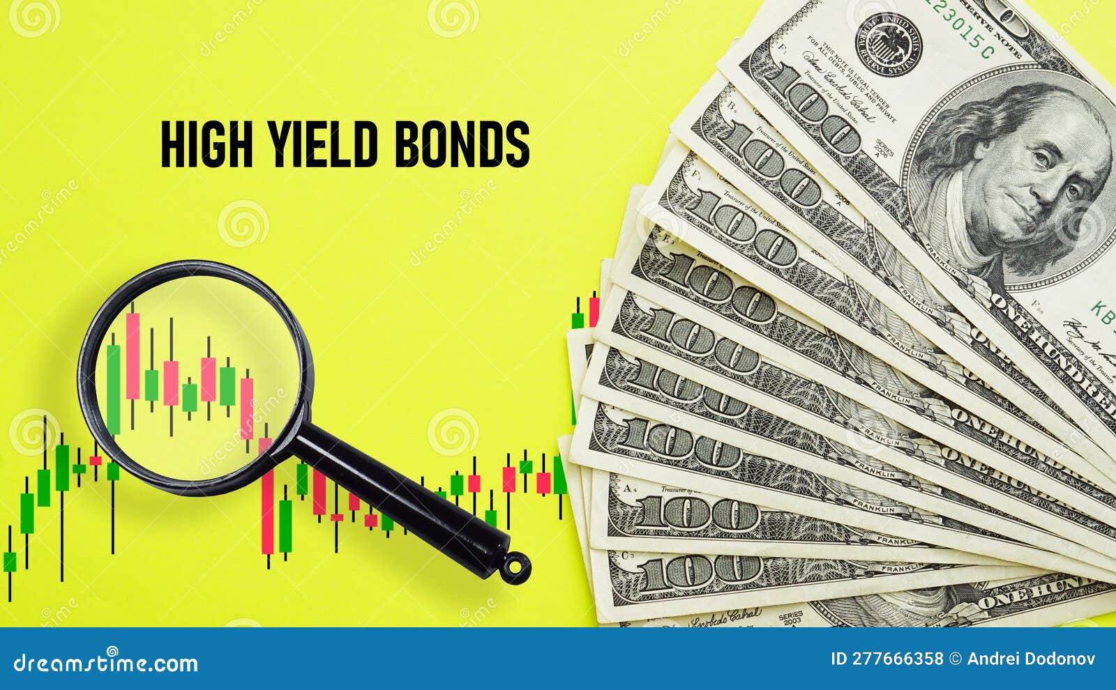 High Yield Bonds are Shown Using the Text Stock Photo Image of