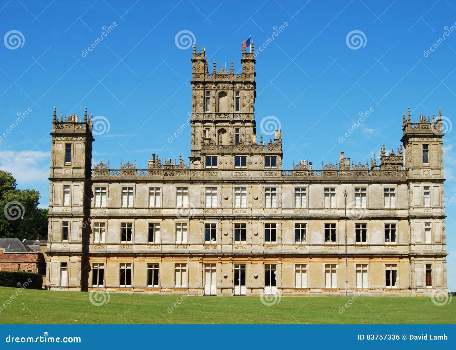 Highclere Castle Known Popularly As Downton Abbey Stock Photo