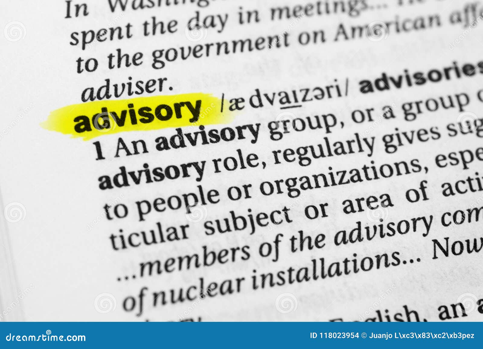 Highlighted English Word Advisory And Its Definition In The Dictionary highlighted-english-word-advisory-and-its-definition-in-the-dictionary