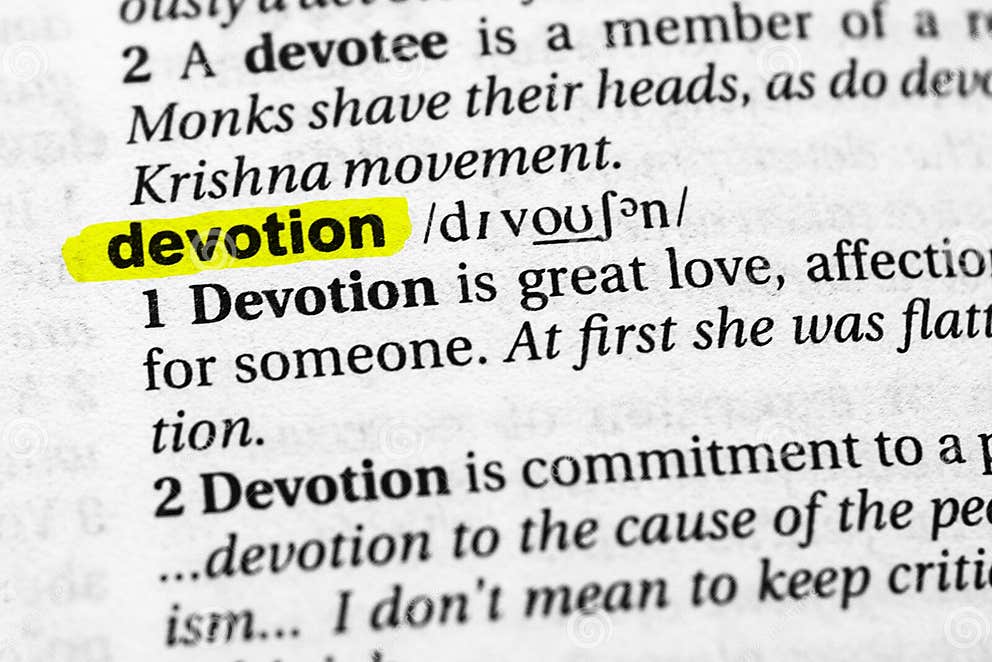 Highlighted Word Devotion Concept and Meaning Stock Image Image of