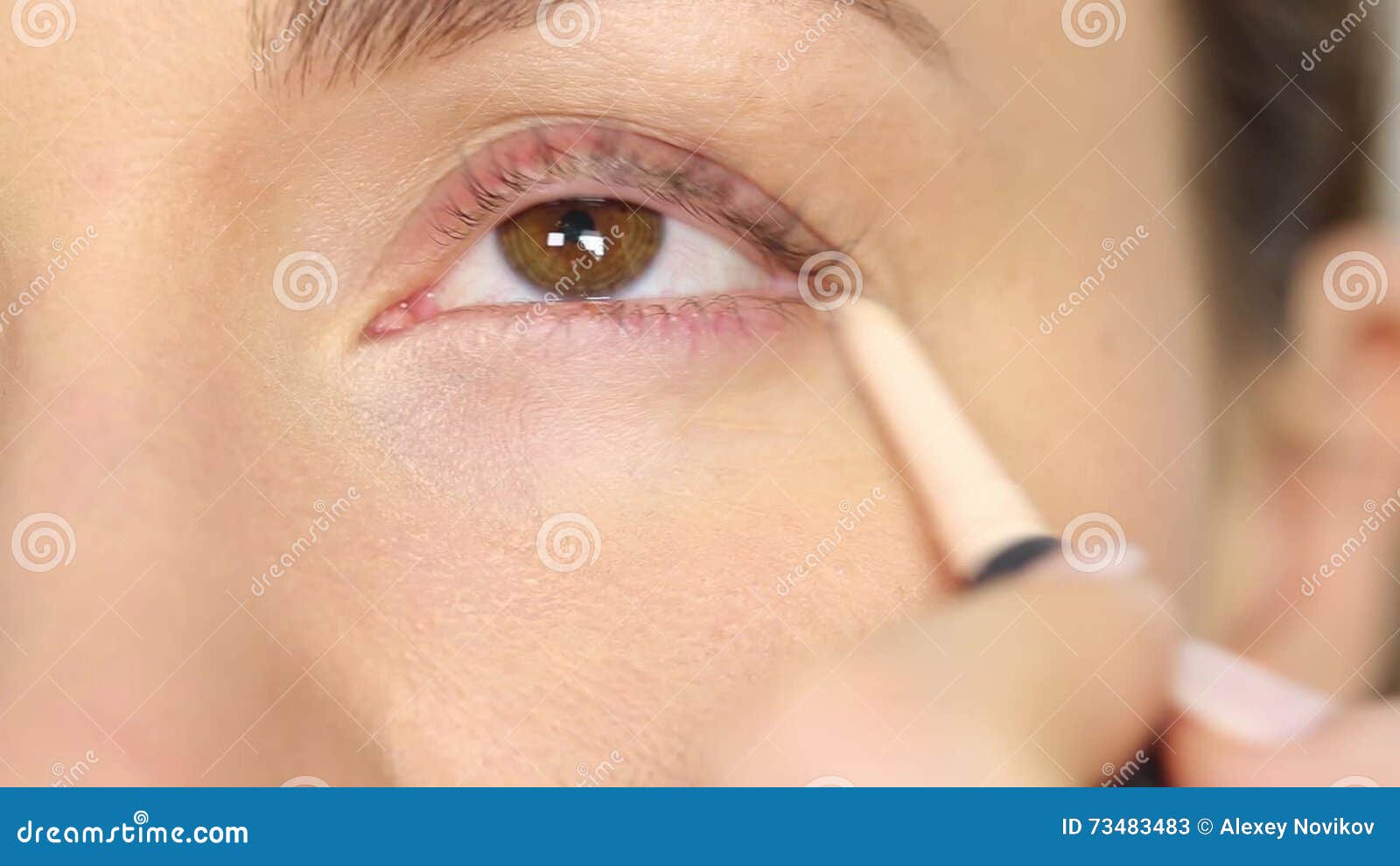 Highlighter Makeup for Eyes and Eye Corners Stock Video Video of model, maquillage 73483483