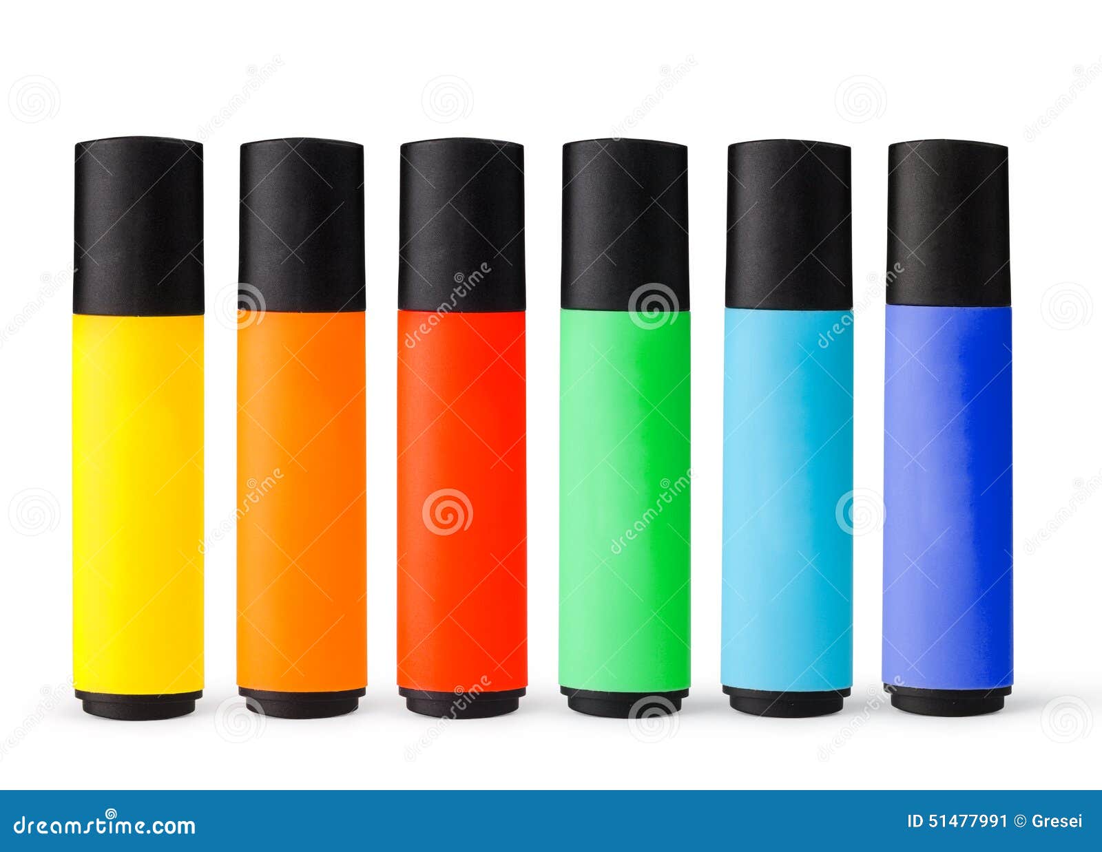 Highlighters стоковое изображение. изображение насчитывающей красно