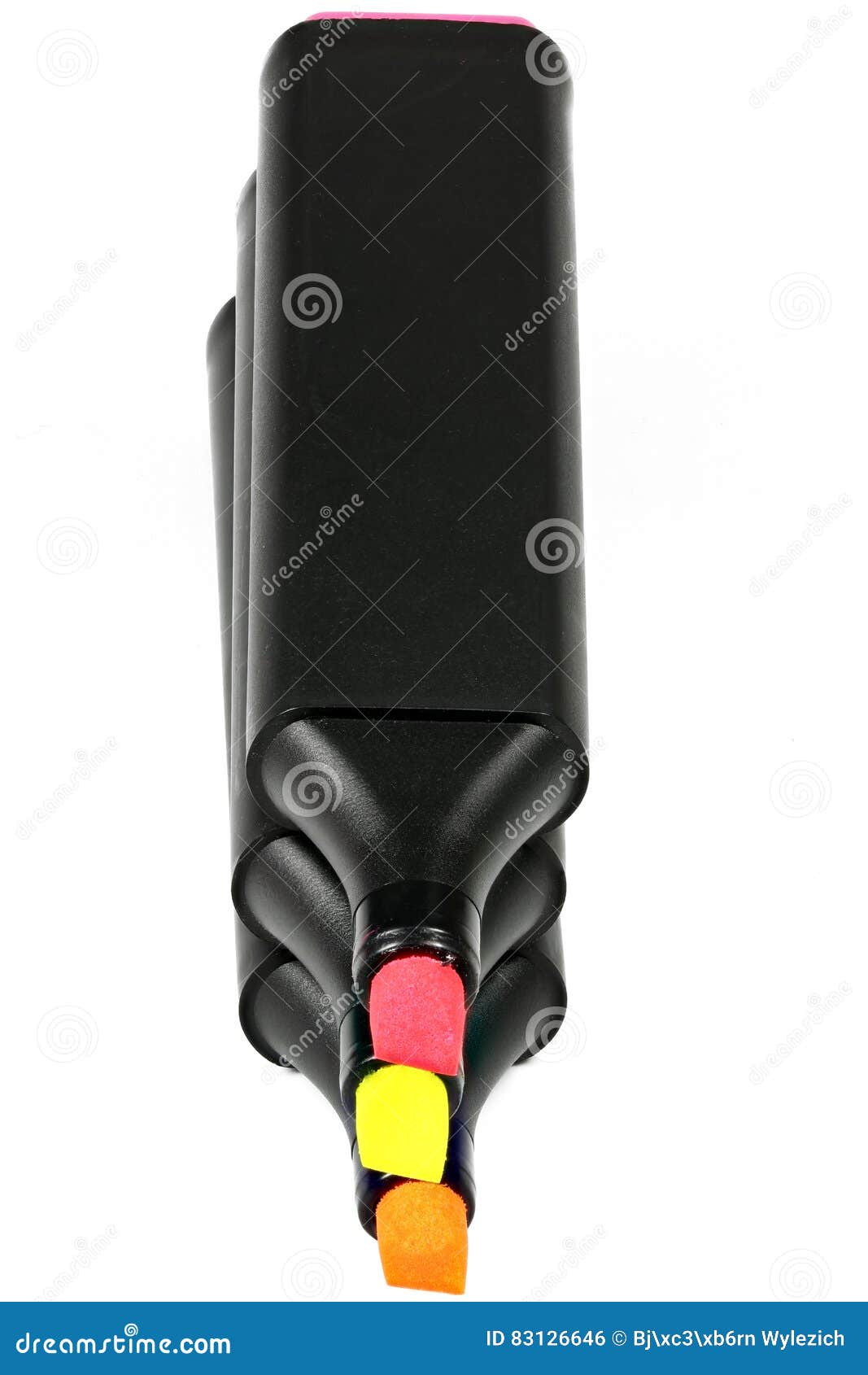 Highlighters stock photo. Image of batch, orange, pens 83126646