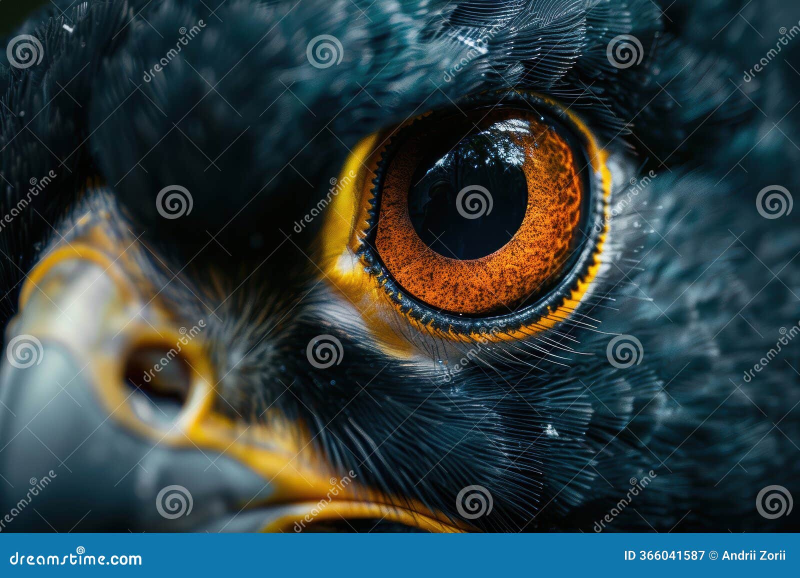 Peregrine Falcon Eye Close-Up: Symbol of Speed and Precision for