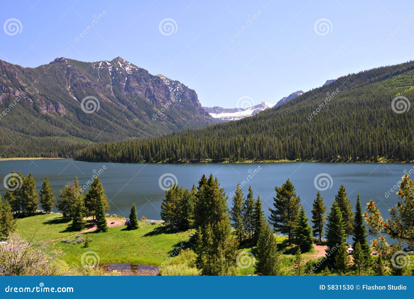 highlite lake at gallatin national forest, bozeman