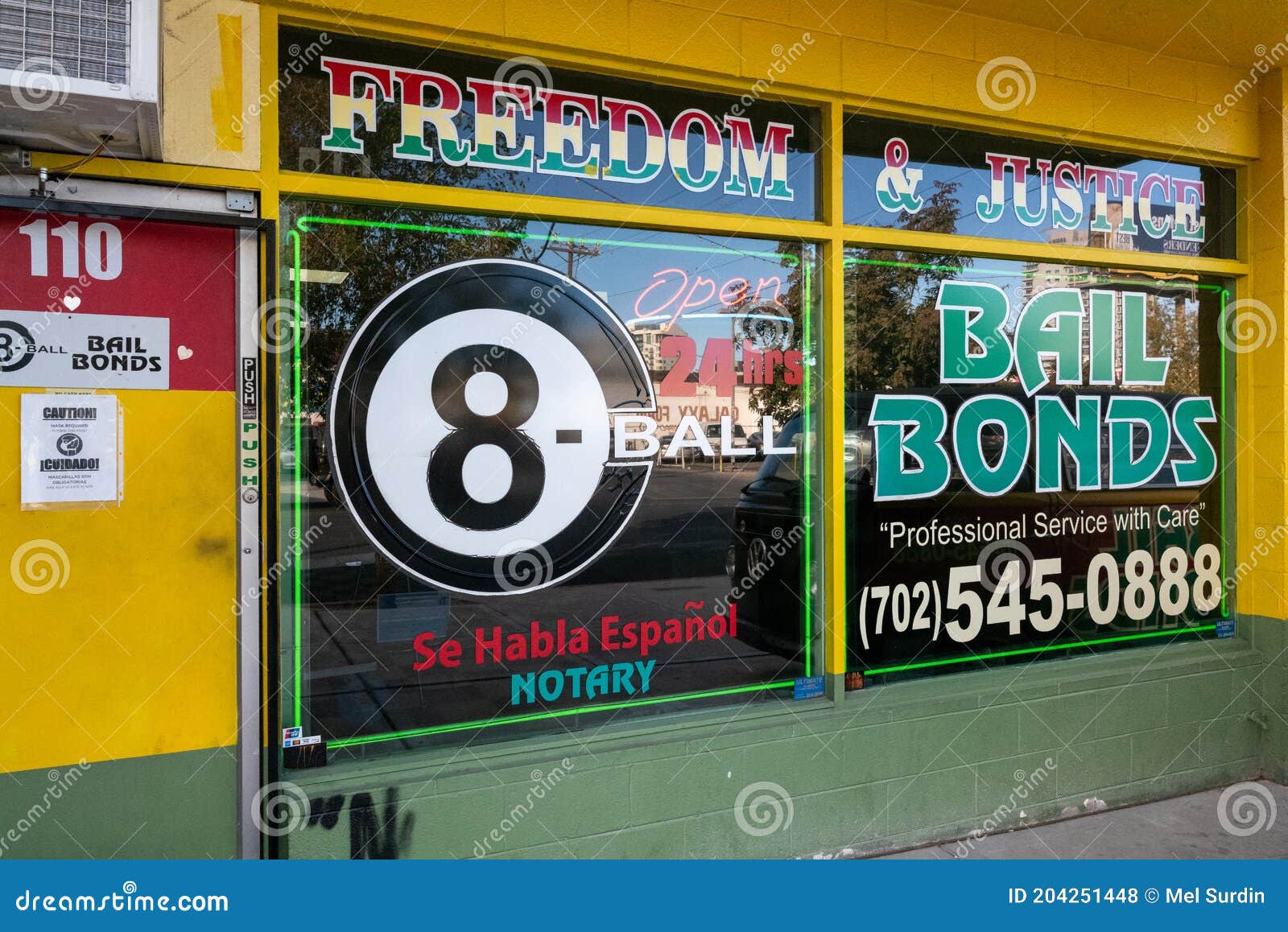 Colorful Advertising for a Bail Bonds Service, Las Vegas, Nevada. Editorial  Stock Photo - Image of outlet, service: 204251448