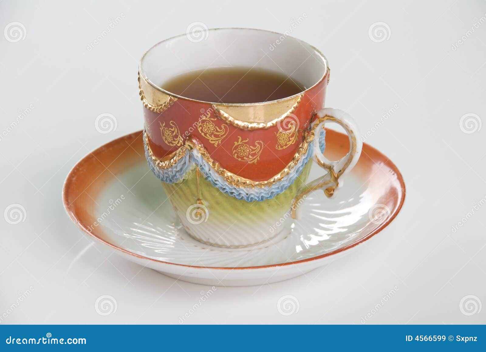 Highly decorative tea cup stock image. Image of textured 4566599