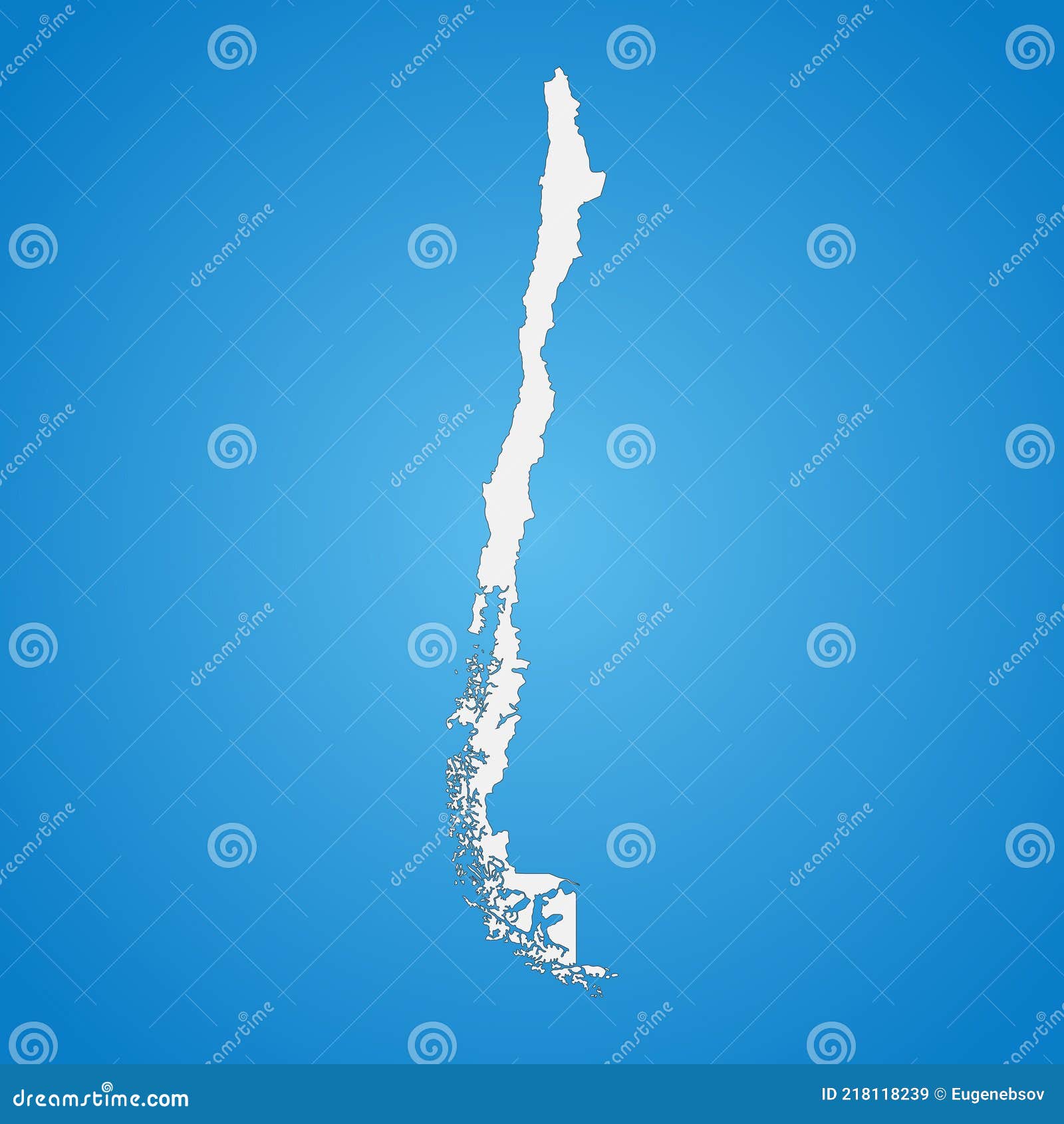 Map Pin With Detailed Map Of Chile And Neighboring Countries Vector