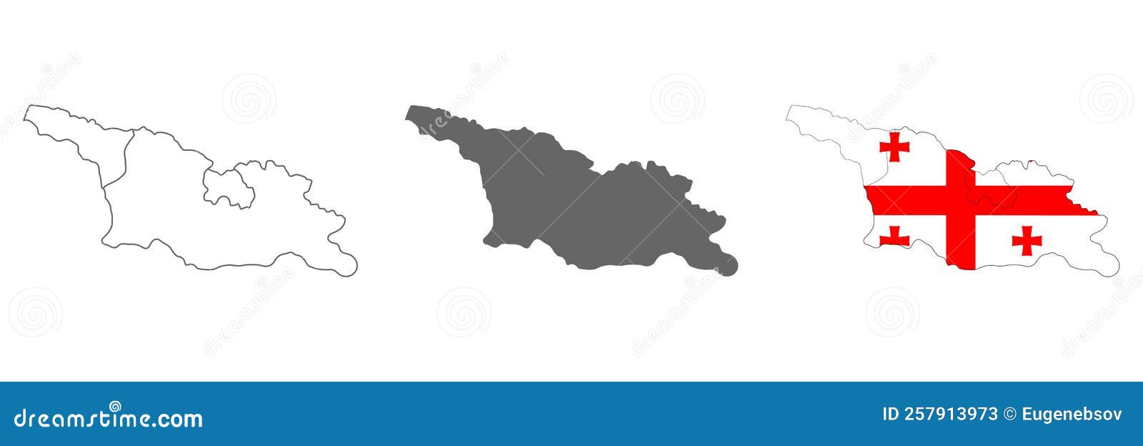 Карта грузии в векторе