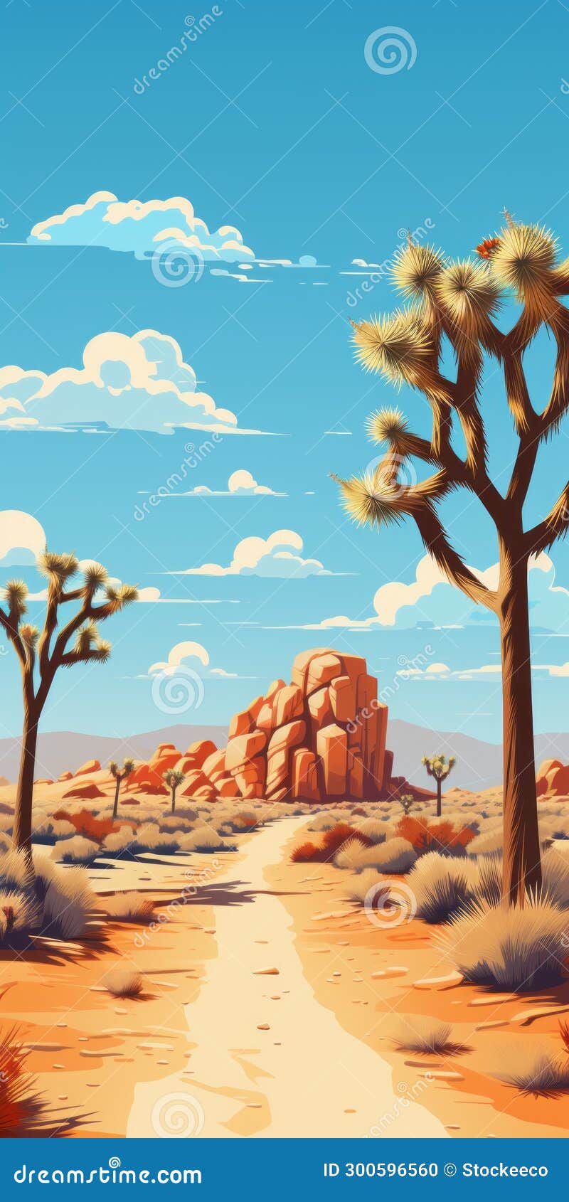 highly detailed joshua tree desert landscape  