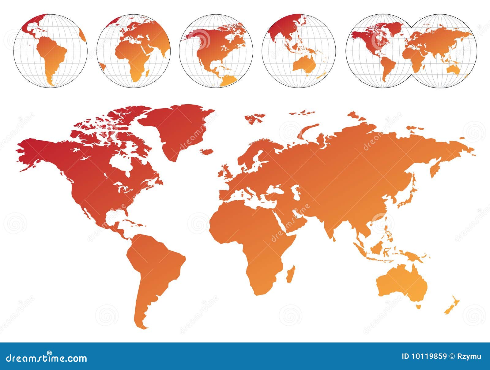 Highly Detailed Map of the World Stock Vector - Illustration of europe ...