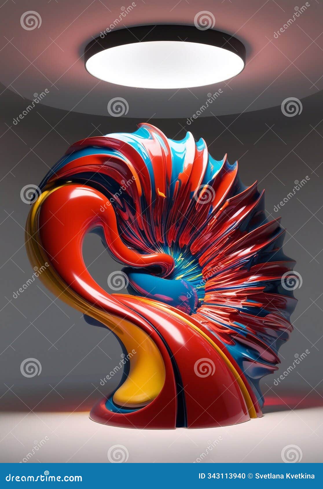 a highly detailed, vibrant and exaggerated 3d visualization illuminated by