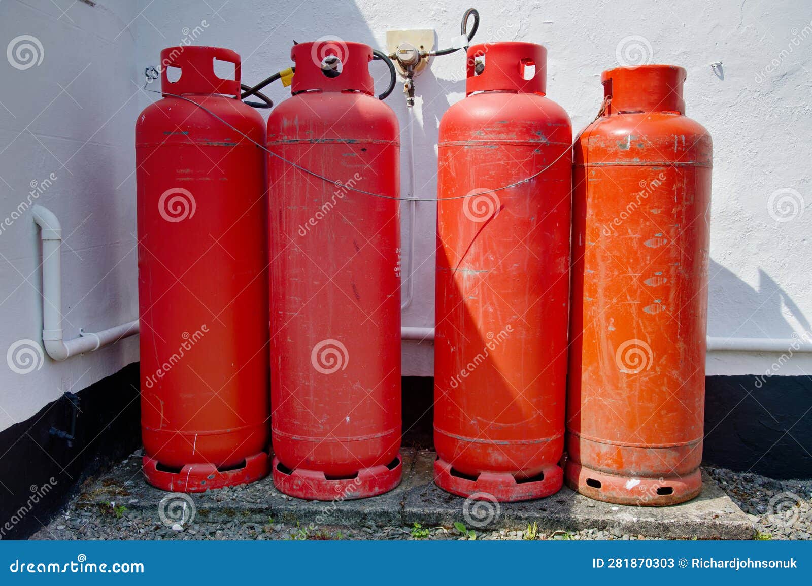 highly flammable gas propane cylinders at caravan park