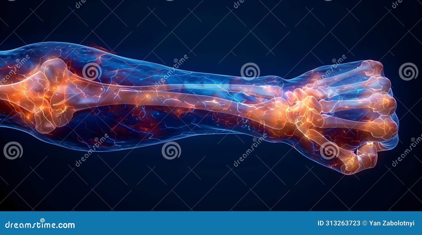 highquality image showing detailed anatomy of a human elbow joint. concept anatomy, elbow joint,