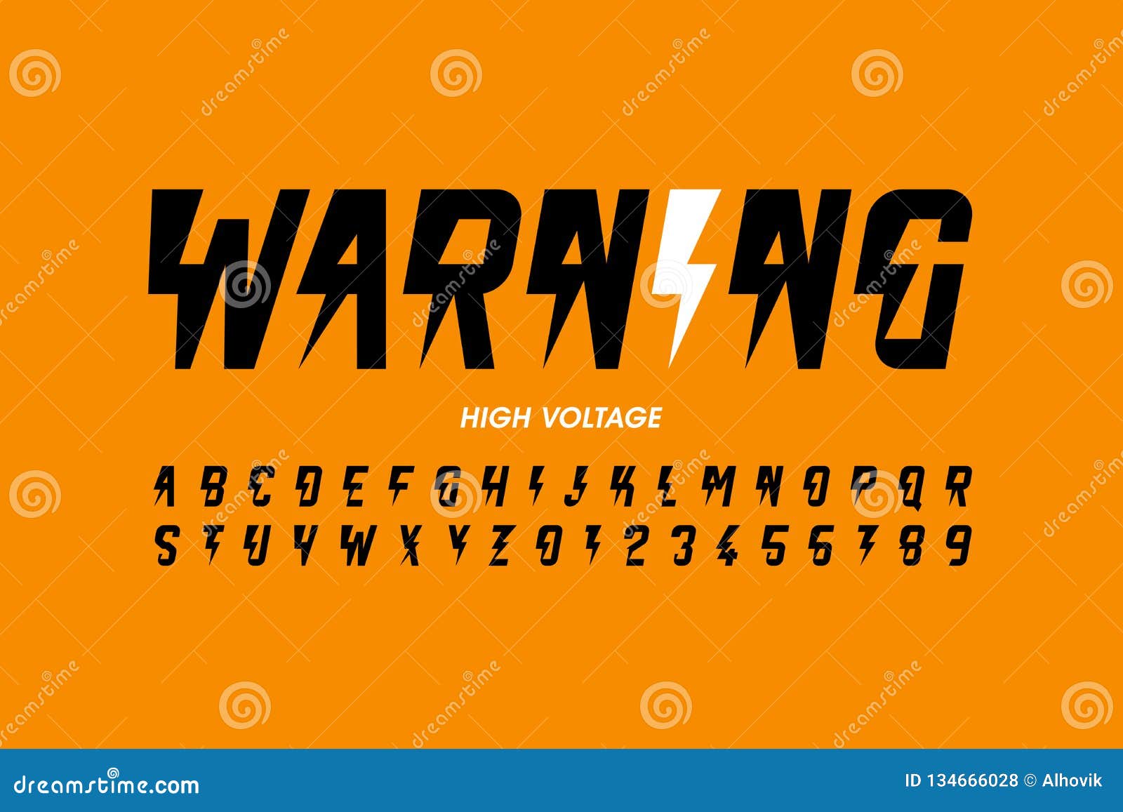hight voltage style font