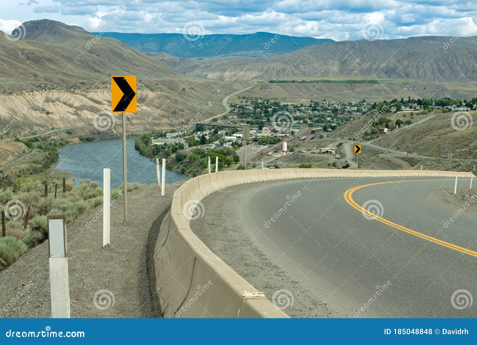 Highway 97C Above Ashcroft, British Columbia, Canada Stock Photo
