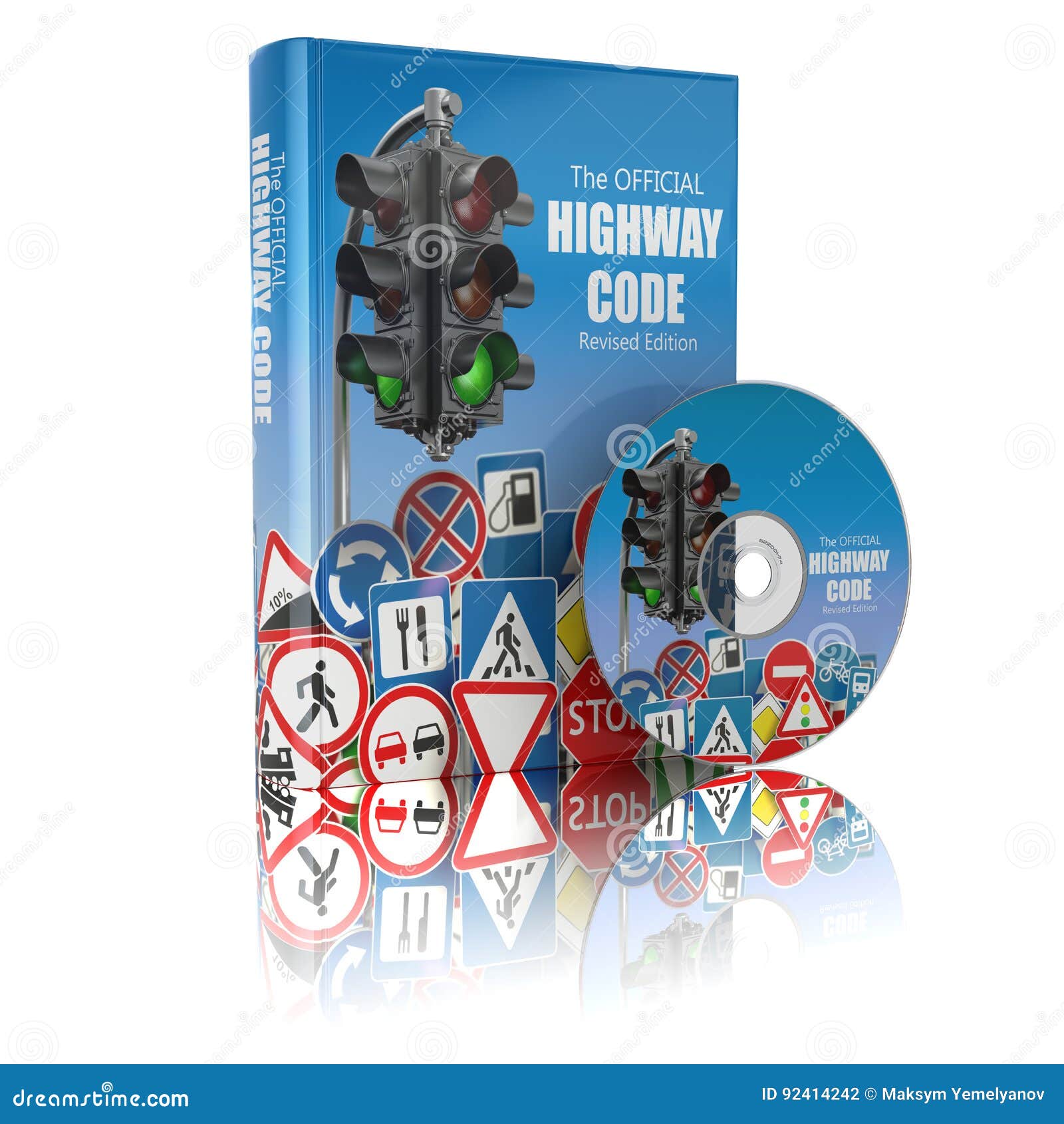 Highway Code Book And Disk. Book Of Traffic Rules And Law Stock