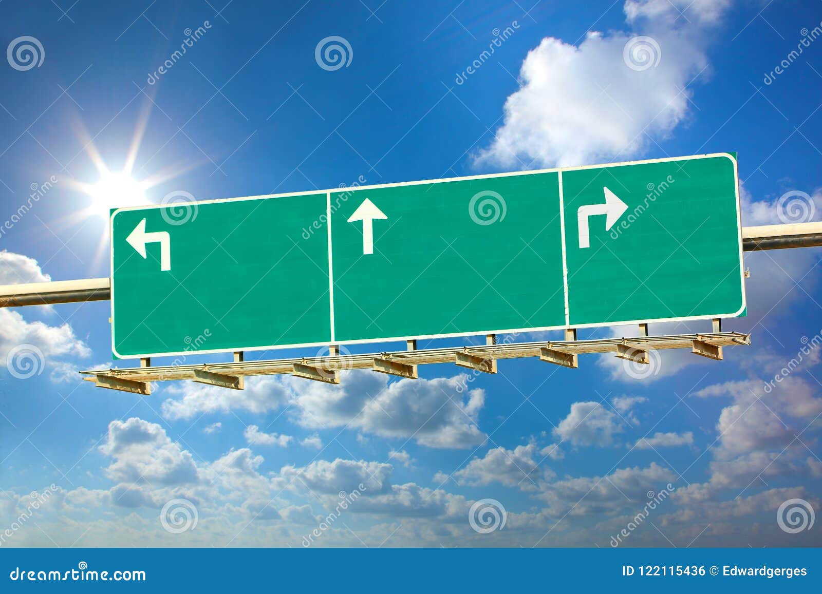 Highway direction sign stock photo. Image of interstate 122115436