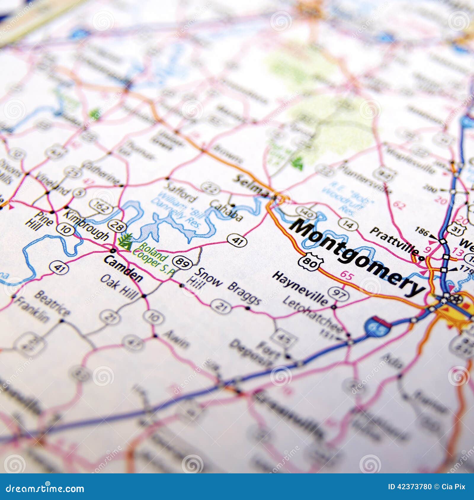 highway map around montgomery alabama