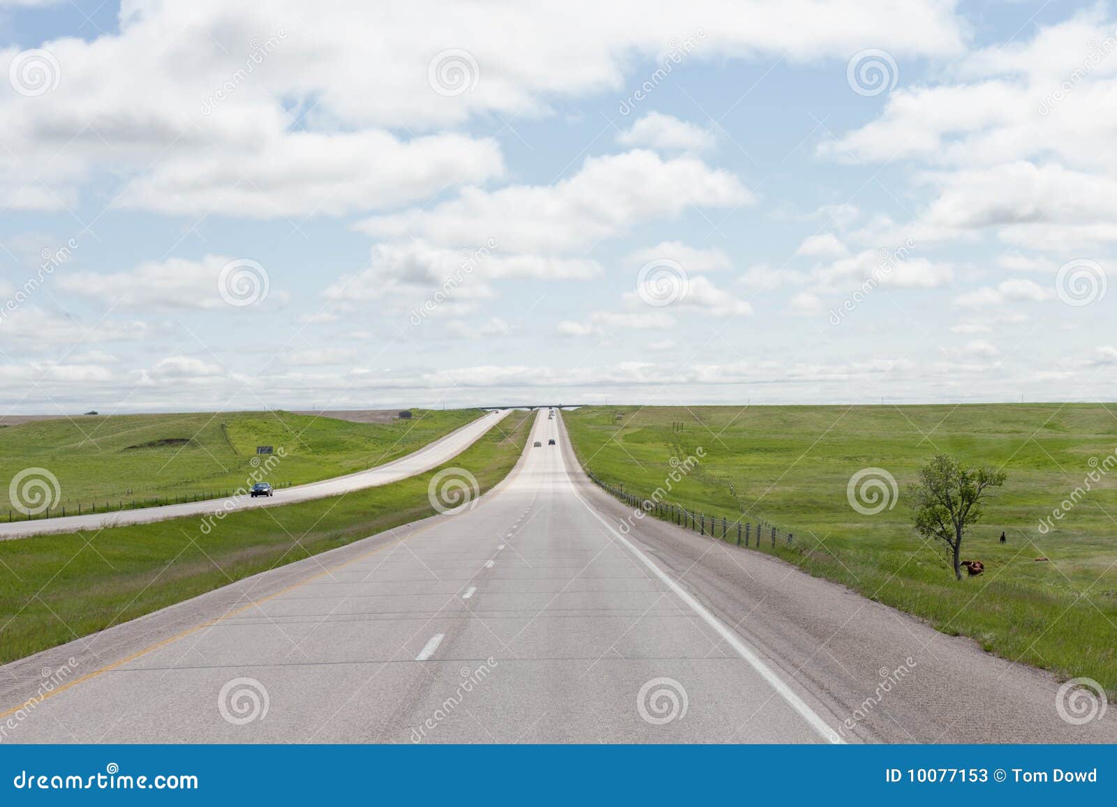 highway receding into distance