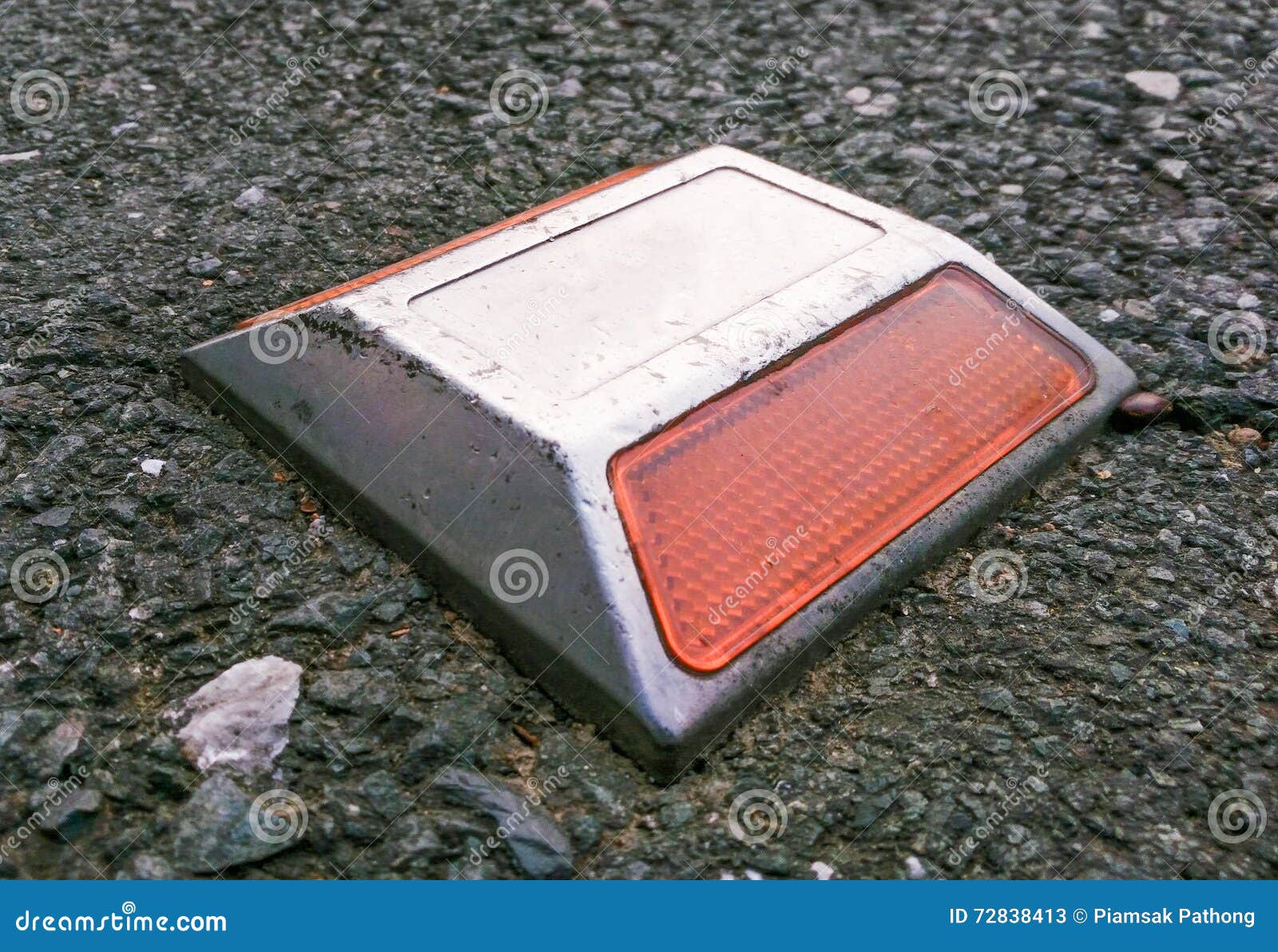 Highway Reflective Road Markers Stock Image Image of construction