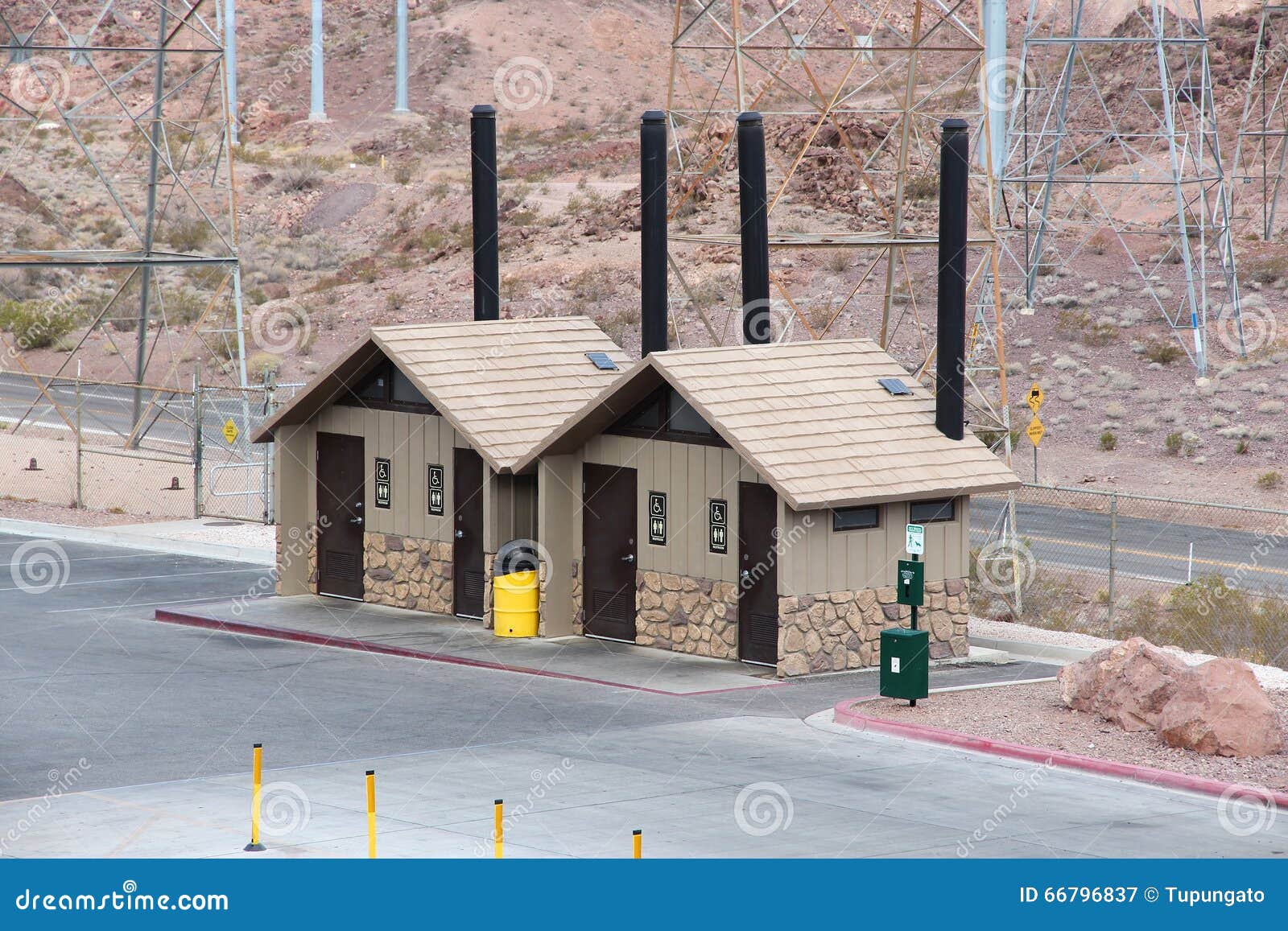 Highway rest stop stock image. Image of handicapped, place 66796837