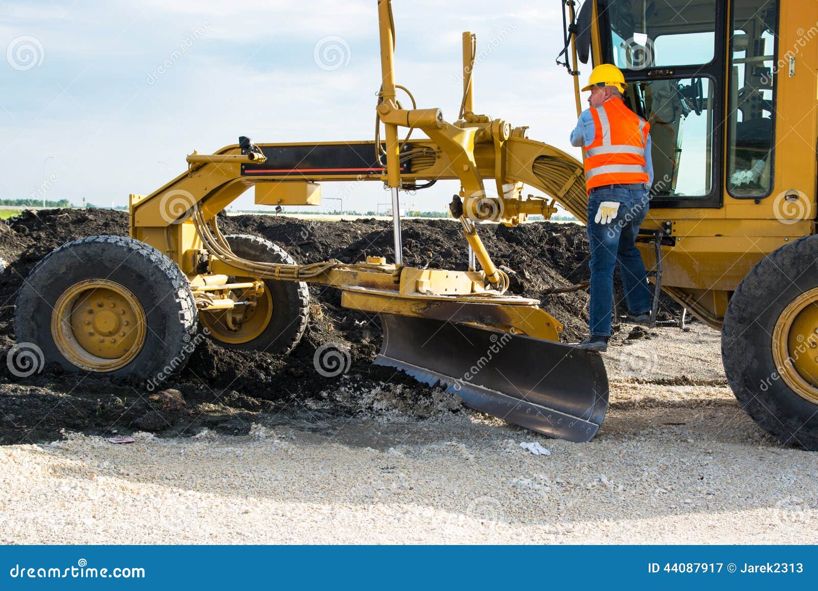 Highway Road Construction Worker Stock Image Image of transporation, background 44087917