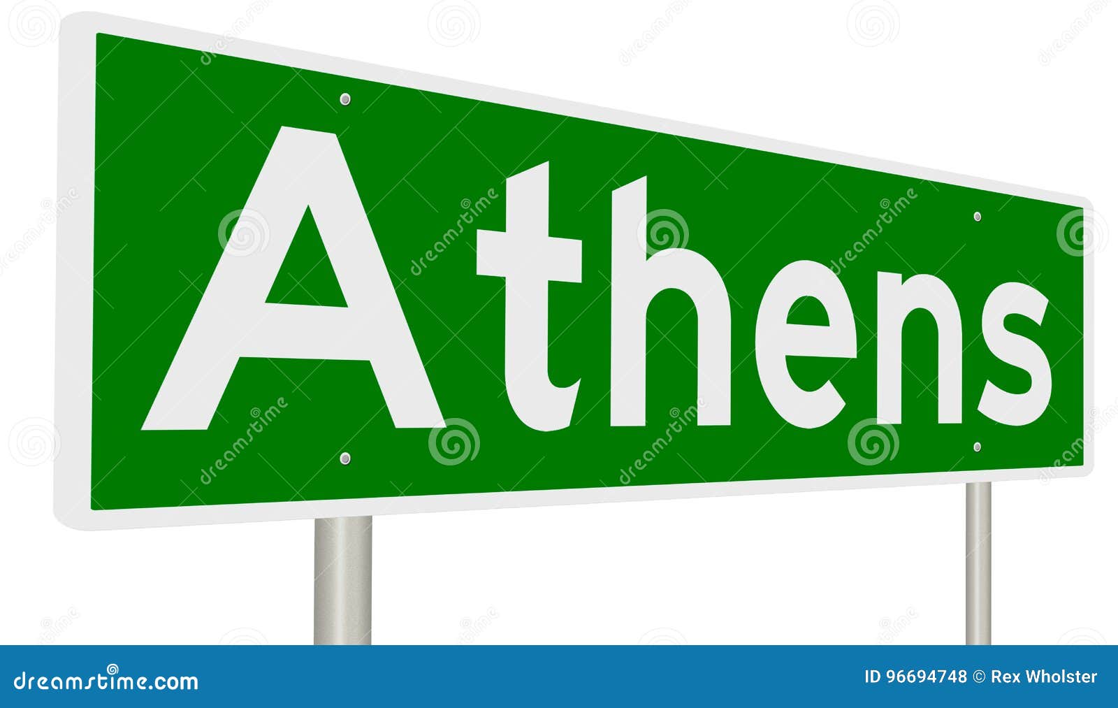 Highway sign for Athens stock illustration. Illustration of greece