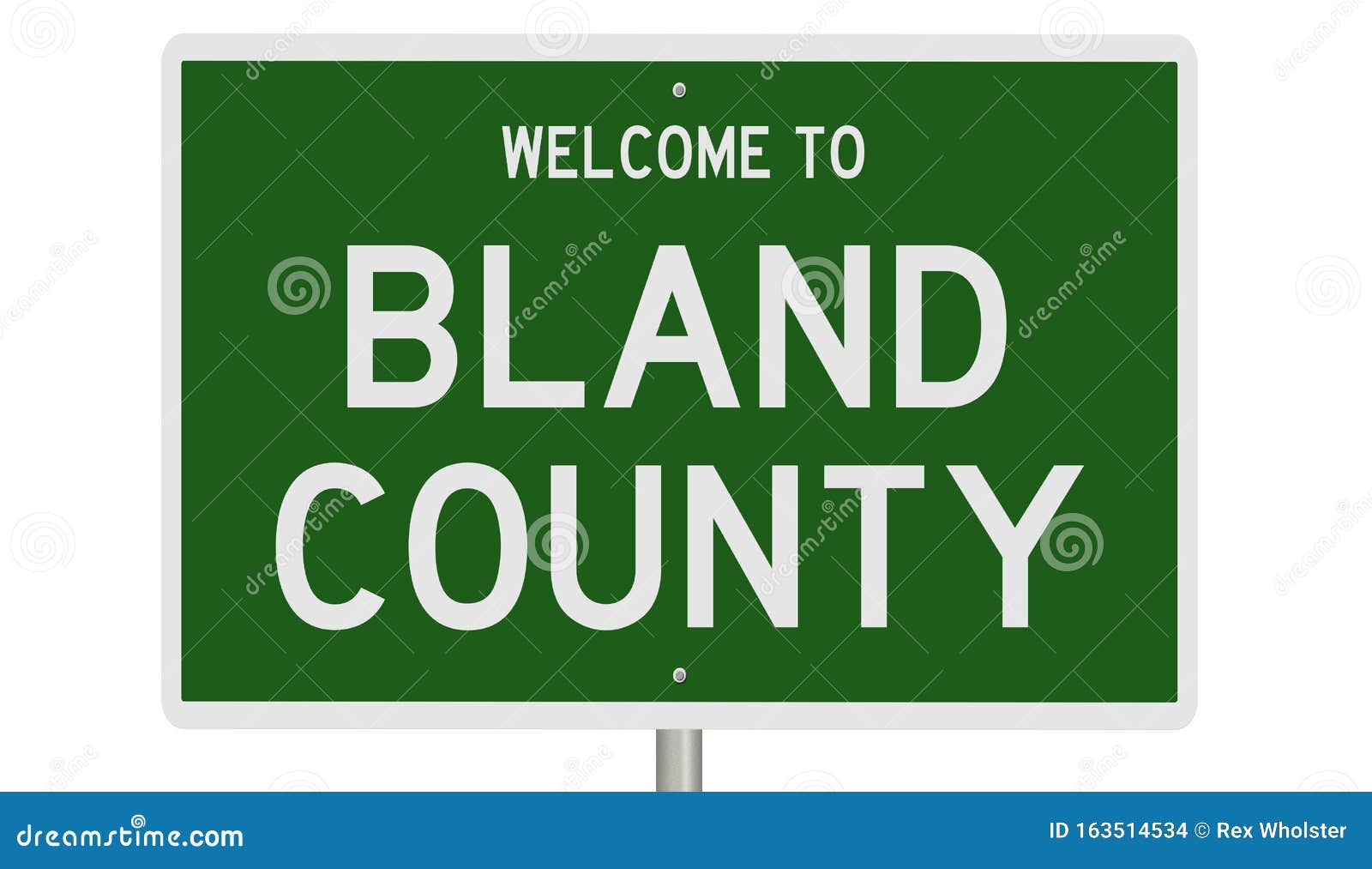 Highway Sign for Bland County Stock Illustration Illustration of