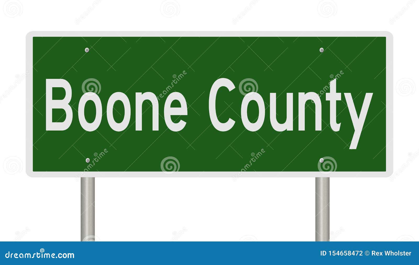 Highway Sign for Boone County Stock Illustration Illustration of