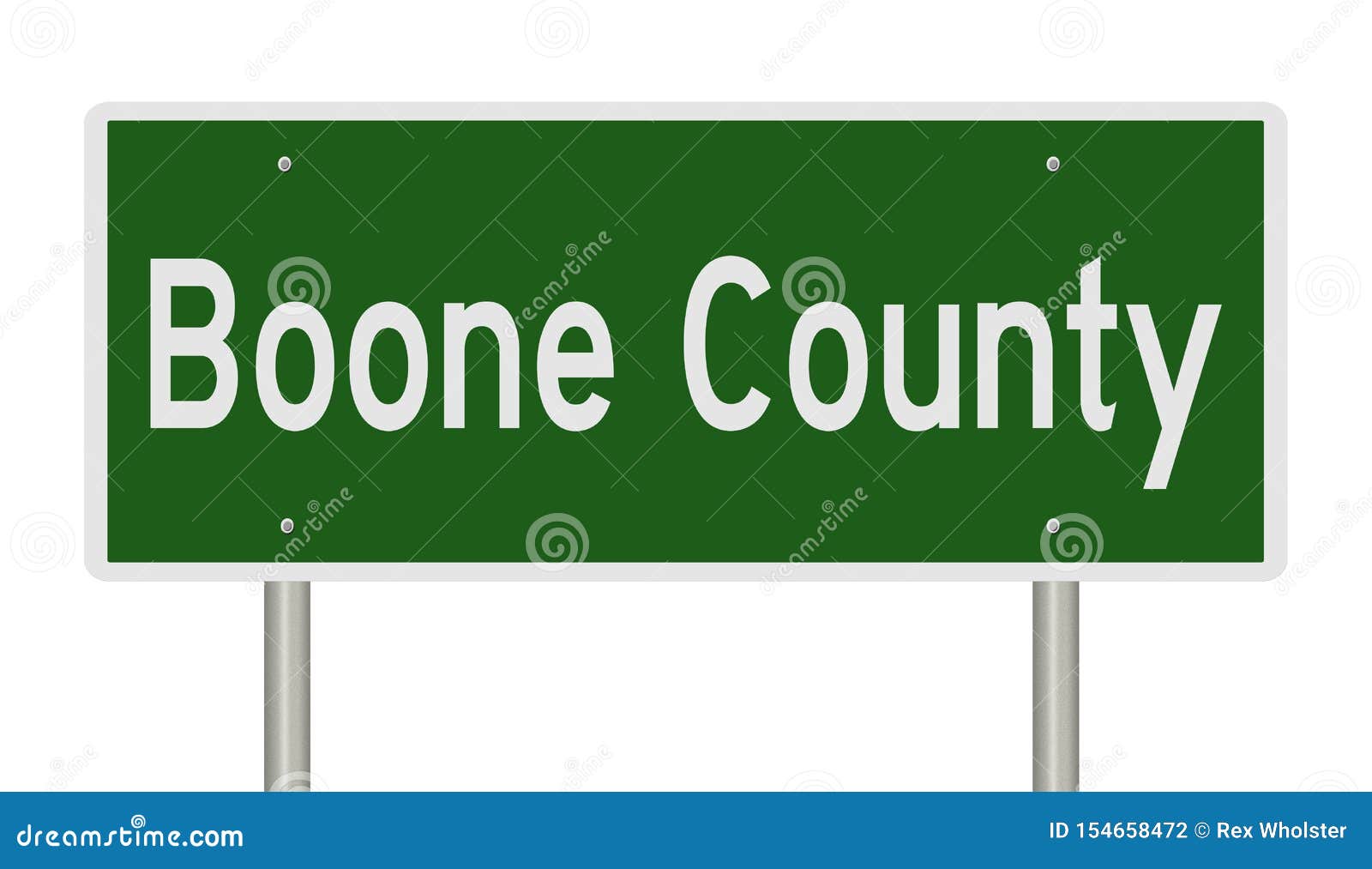 Highway Sign for Boone County Stock Illustration - Illustration of ...