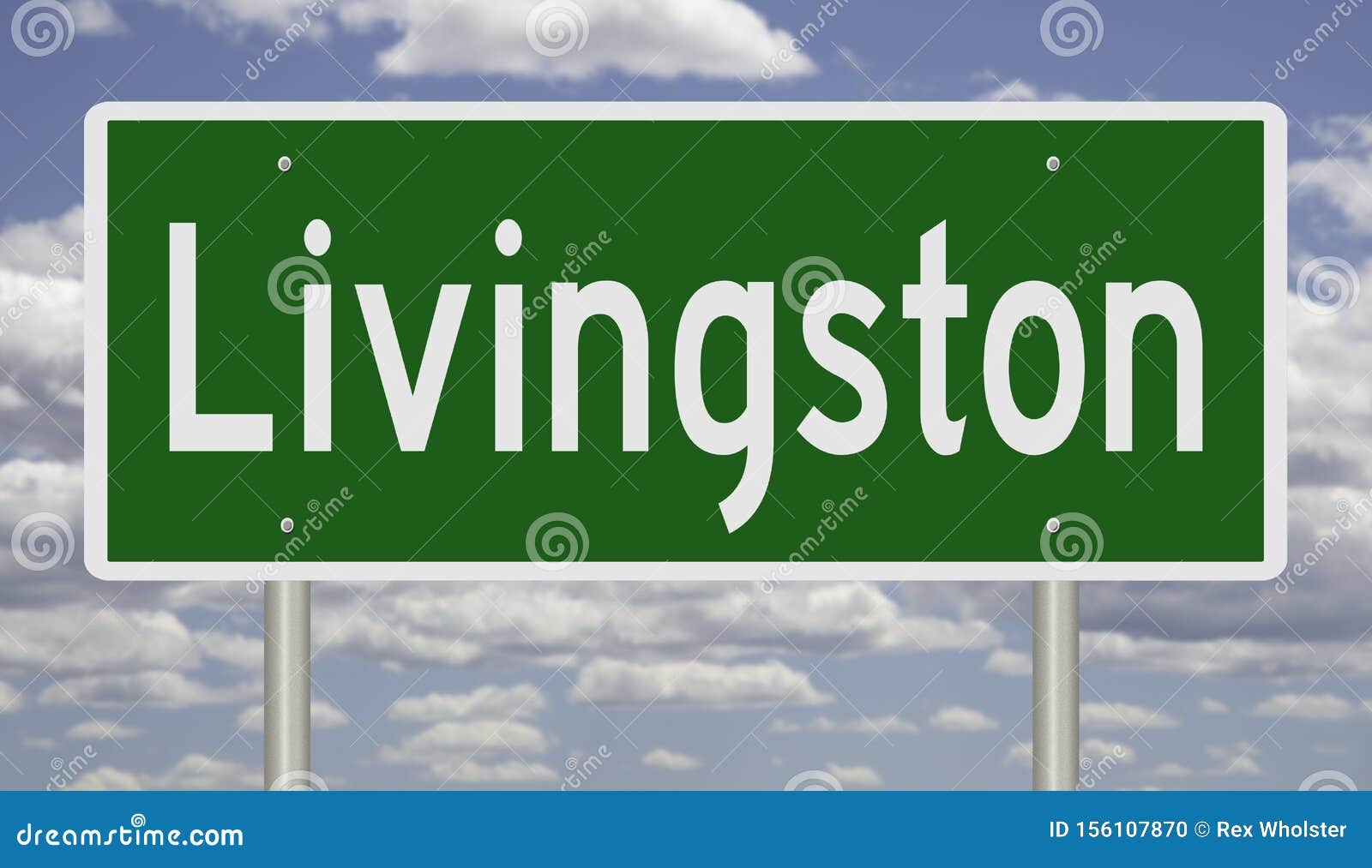 highway sign for livingston montana