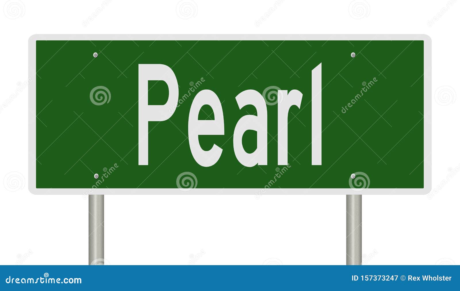 Highway Sign for Pearl Mississippi Stock Illustration Illustration of