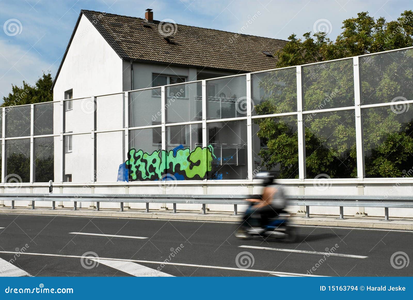 Highway sound barrier stock photo. Image of wall, quieter 15163794