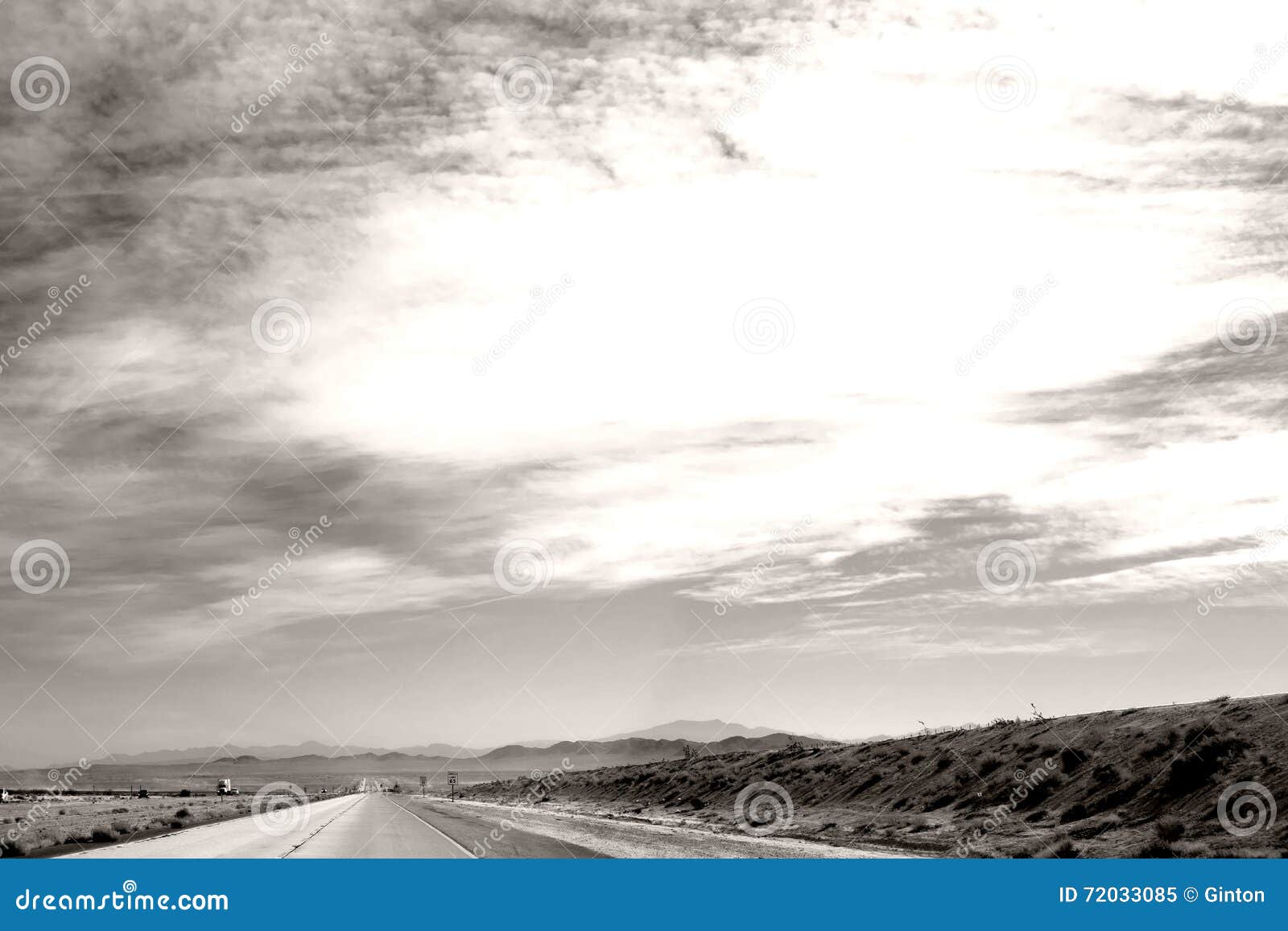 Highway to Barstow stock image. Image of barstow, mountain 72033085