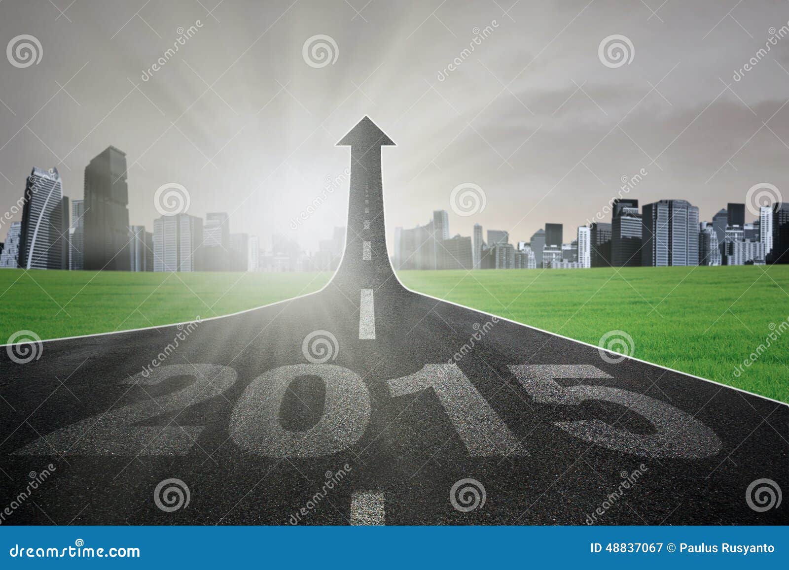 Highway Toward Bright Future At 15 Stock Image Image Of Goal Direction