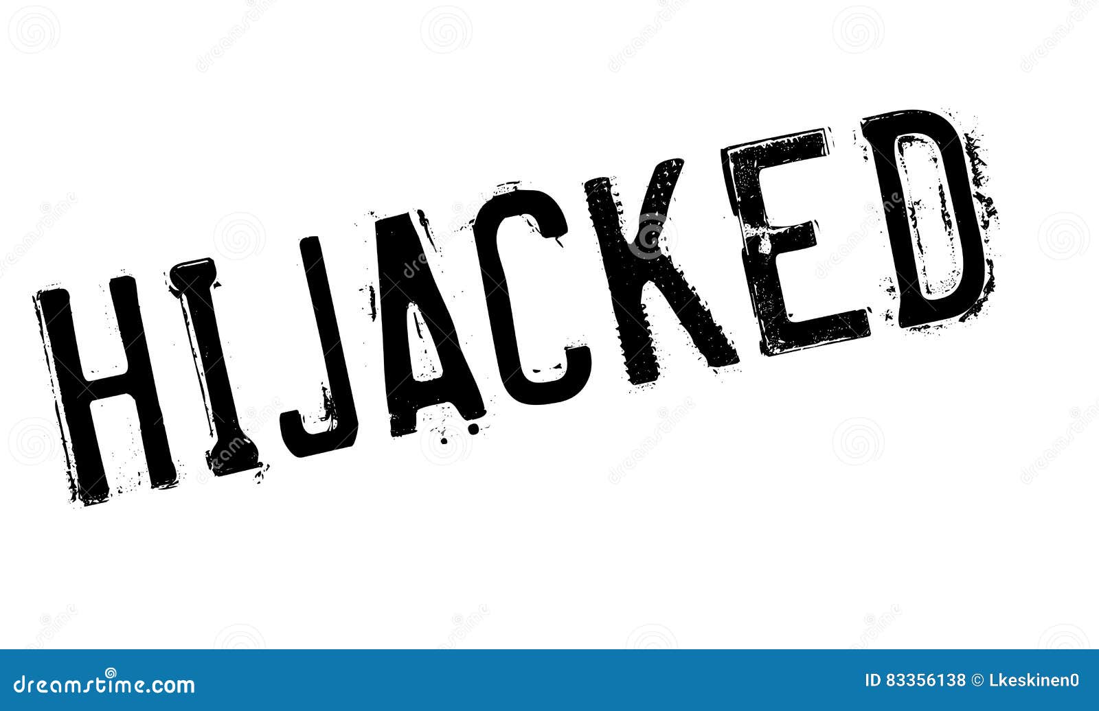 Hijacked rubber stamp stock vector. Illustration of isolated - 83356138