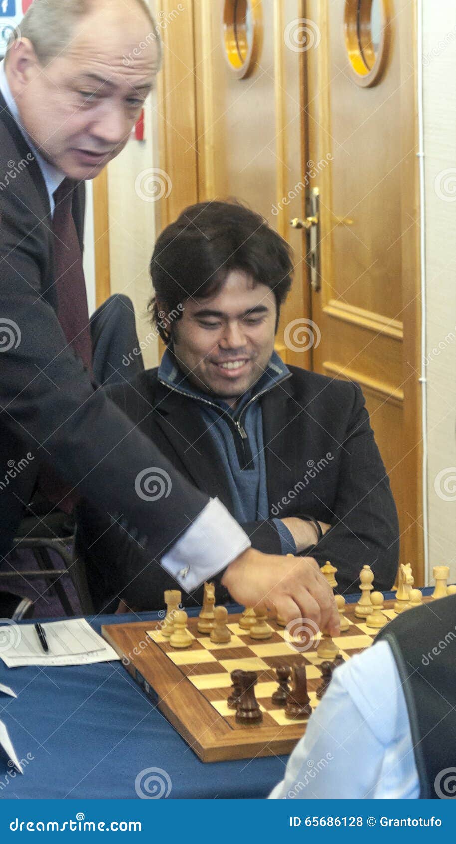 Hikaru Nakamura and Peter Svidler Editorial Stock Image - Image of