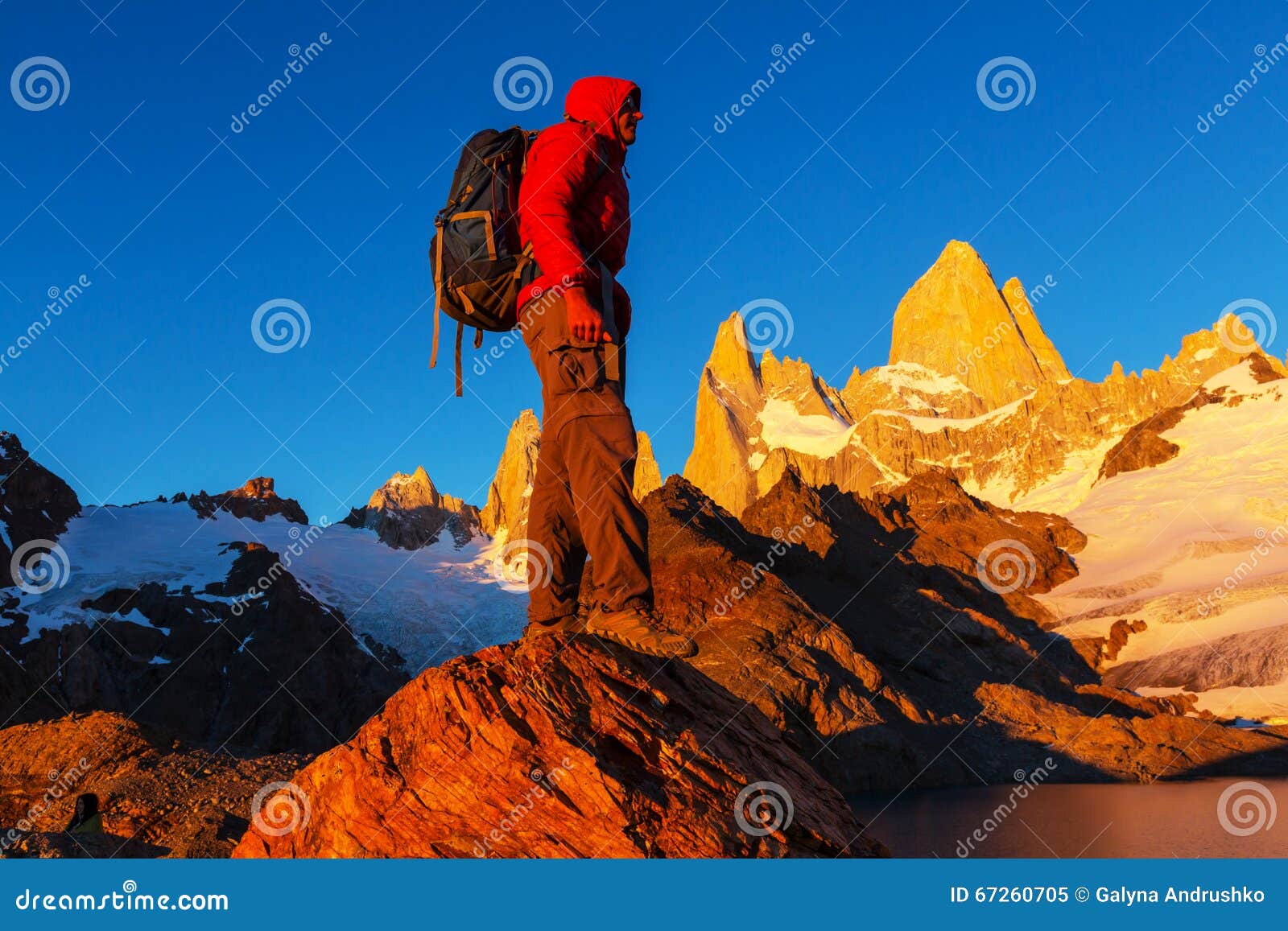 Hike in Patagonia stock image. Image of morning, beautiful 67260705