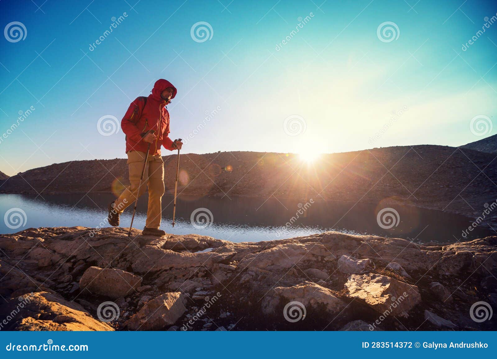 Hike in Patagonia stock photo. Image of backpack, chalten - 283514372