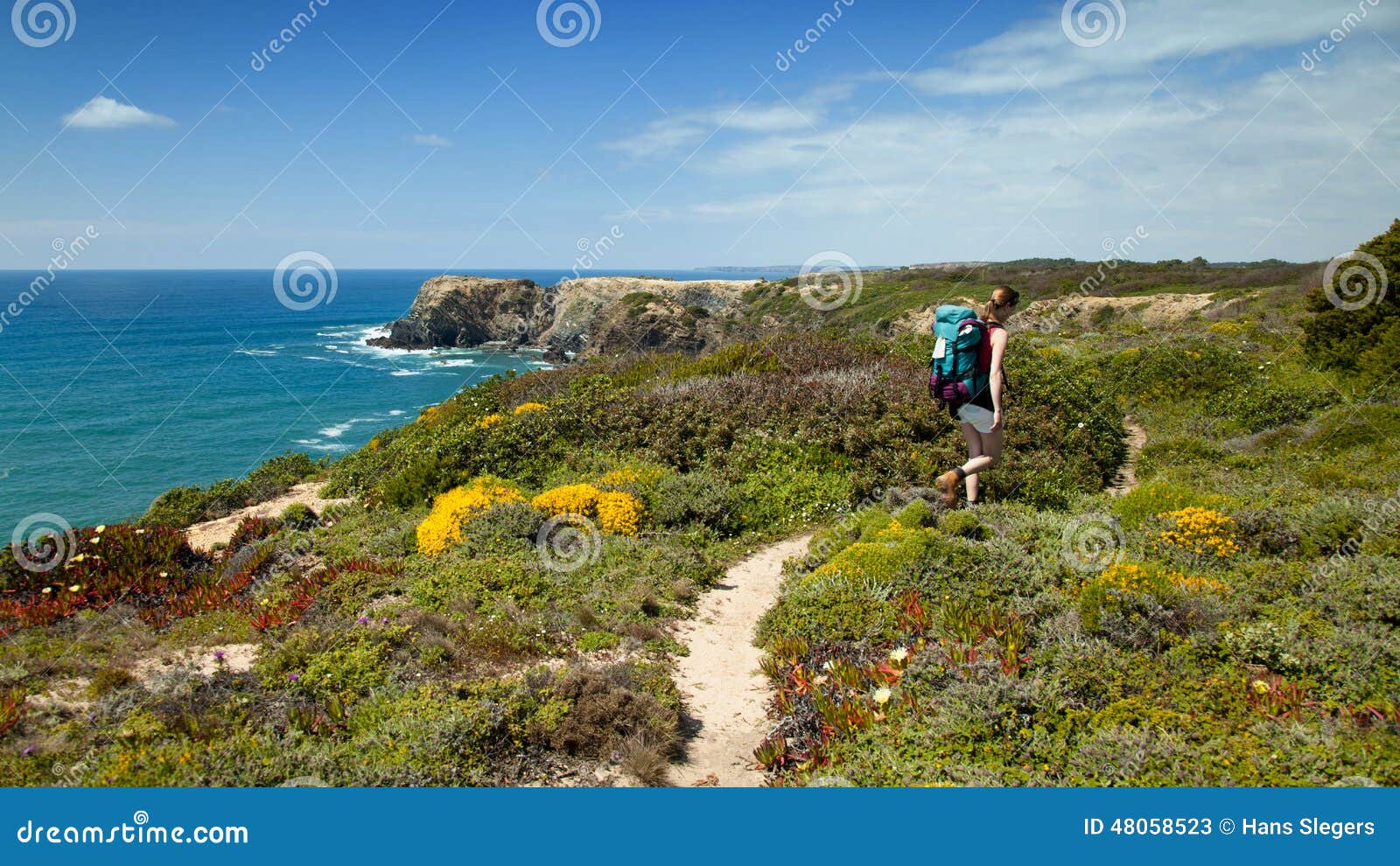 hiker on hiking trail