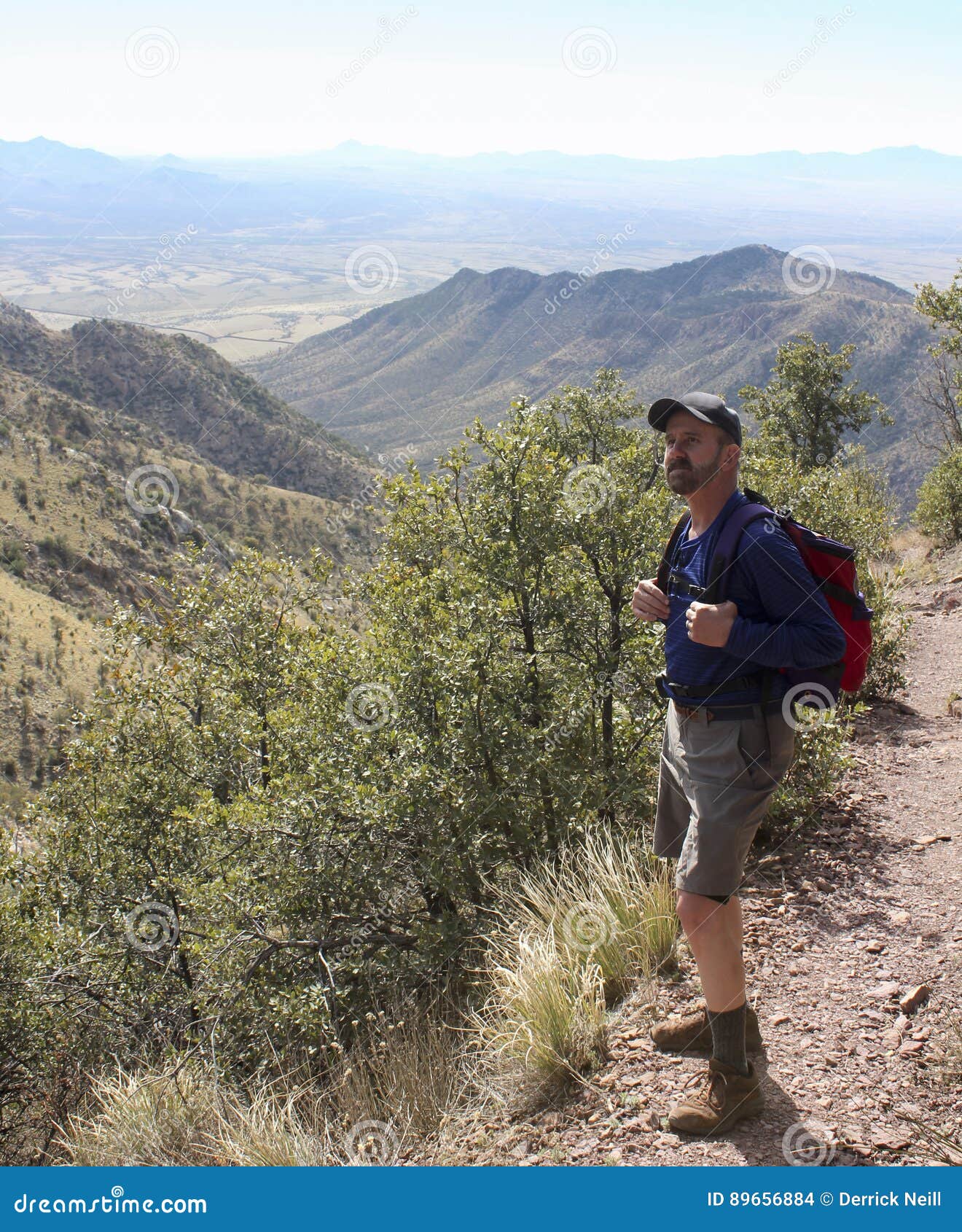 a hiker on the huachuca mountain crest trail