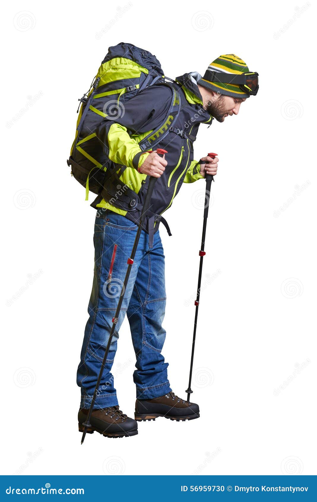 Hiker looking down stock photo. Image of sportswear, male - 56959730