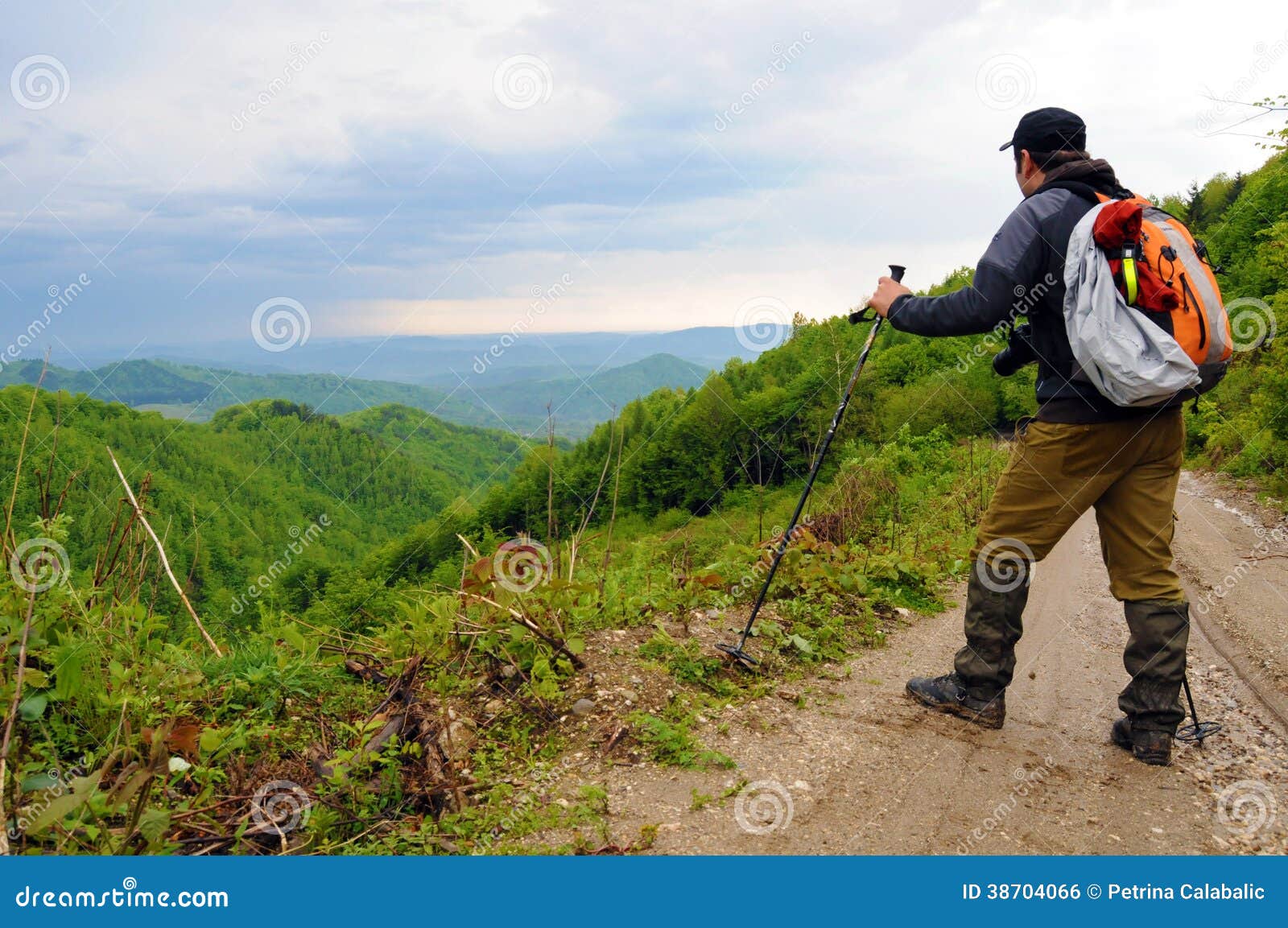 hiker on a mounatin trek