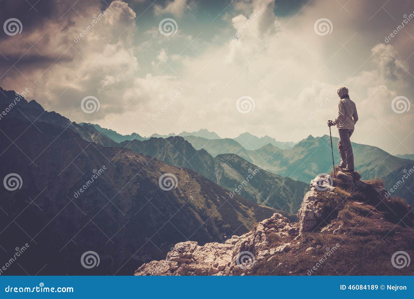 hiker on a mountain