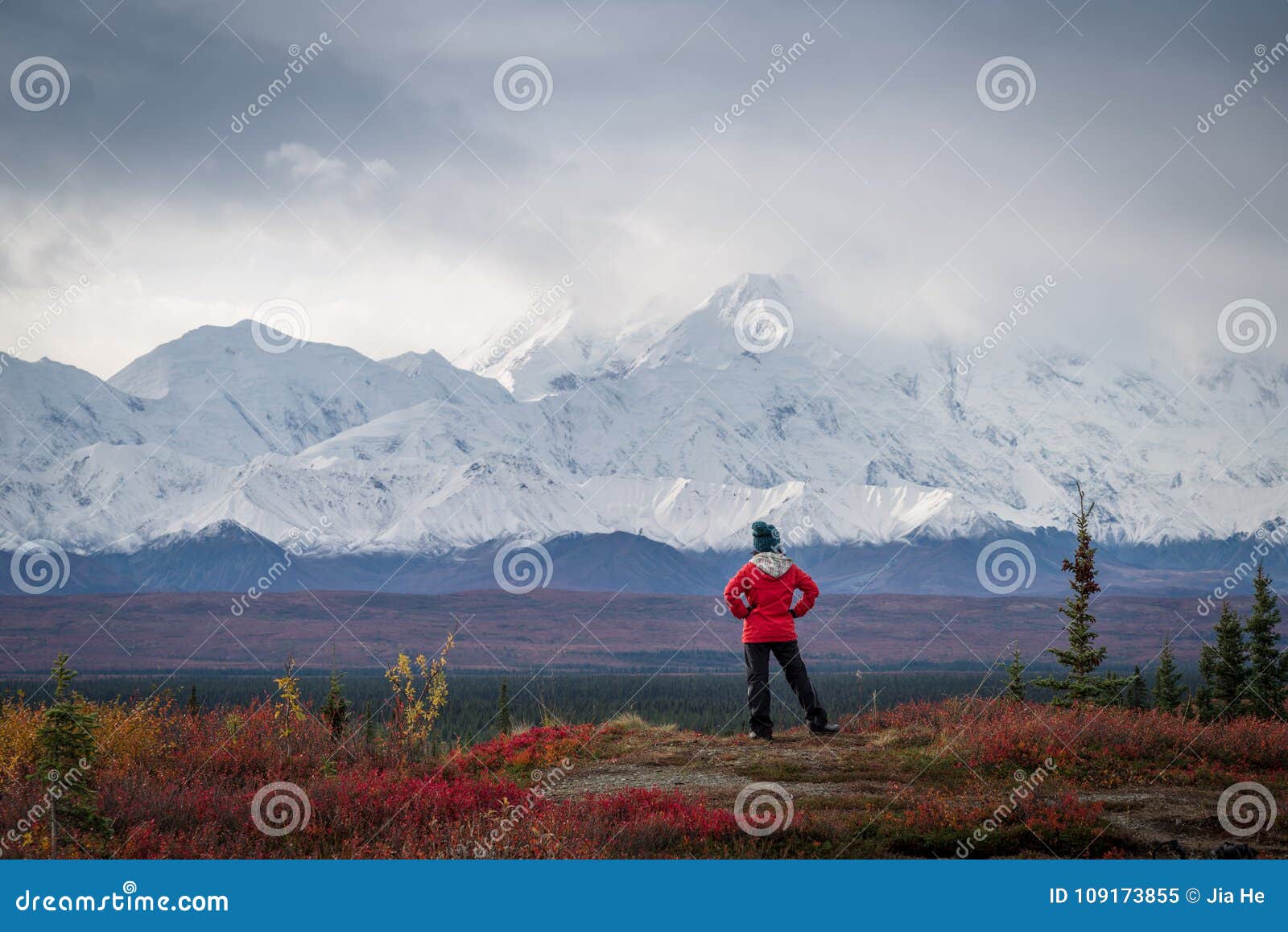 hiker in the mountains