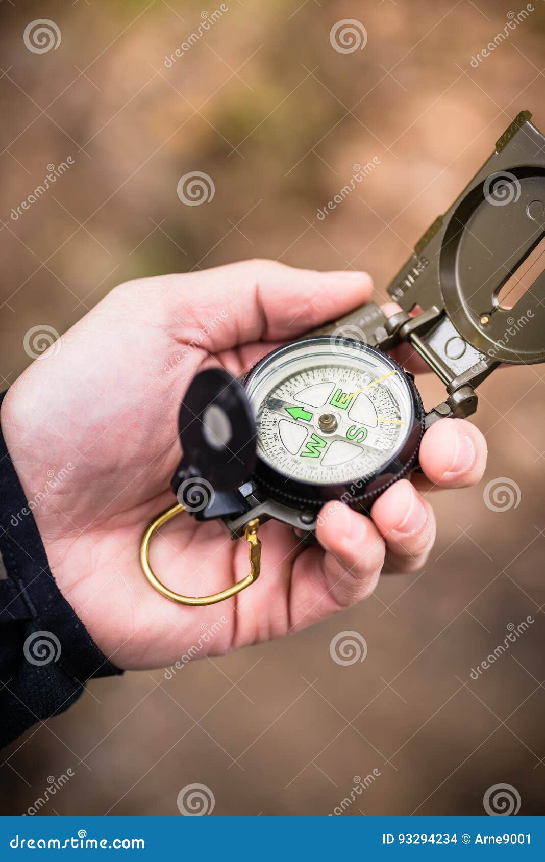 Hiker using compass stock photo. Image of geography, lost 93294234