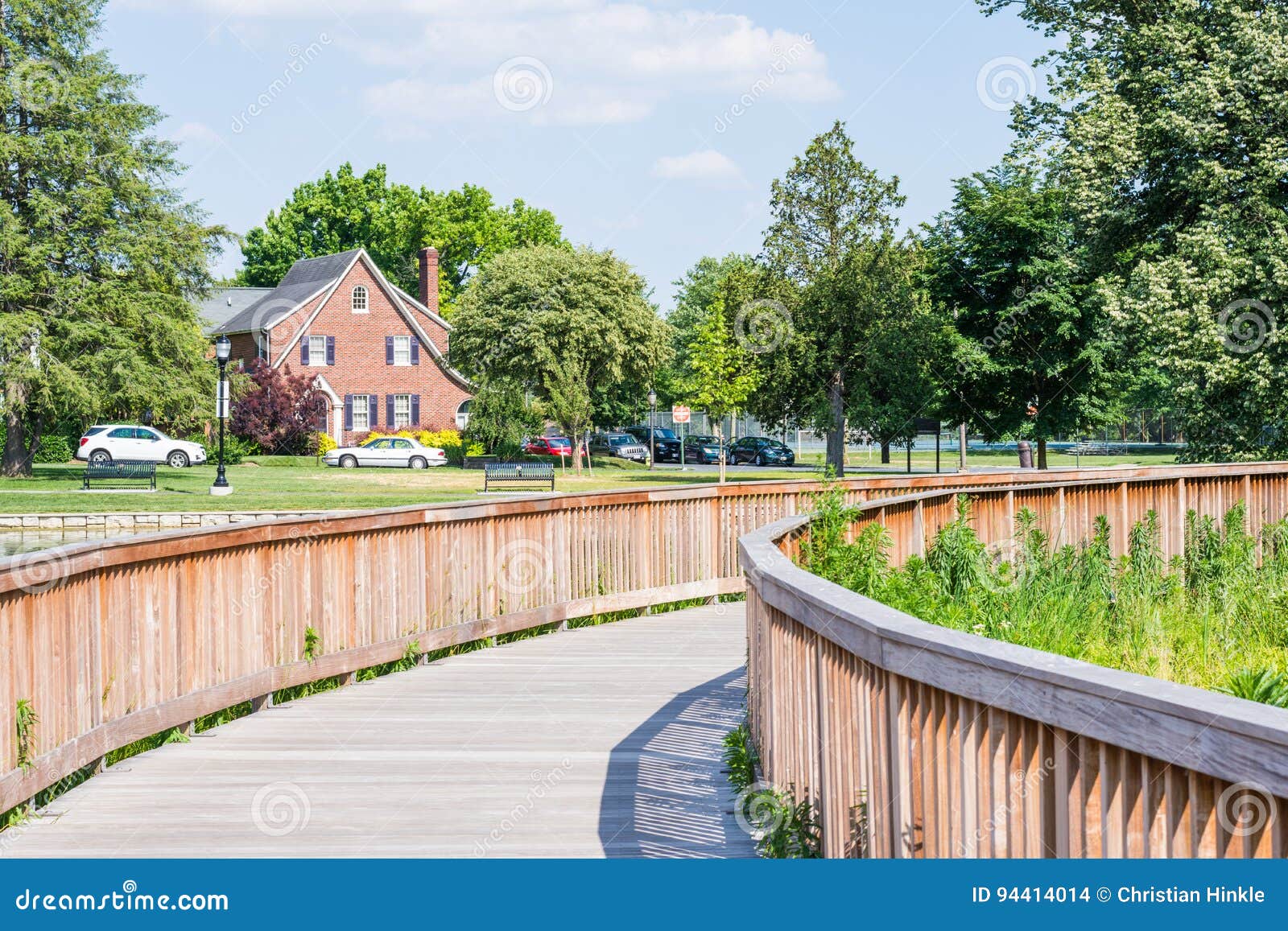 hiking area in baker park in frederick, maryland